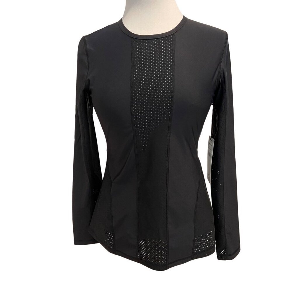 Women’s Long Sleeve Karma Ori Mesh Panel Sports Top round neckline medium sport